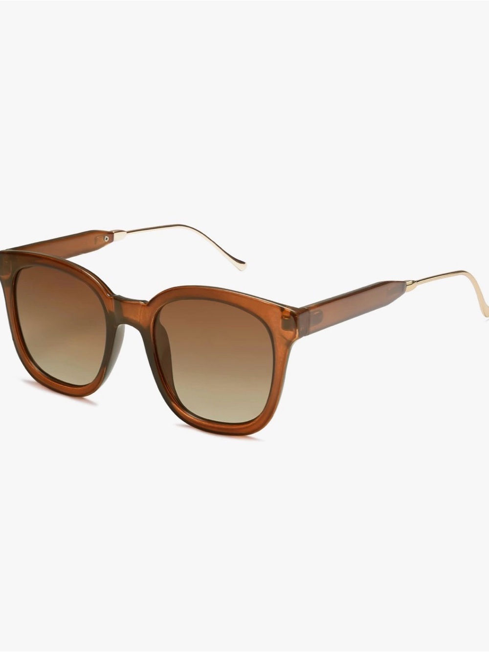 SOJOS Classic Square Polarized Sunglasses - Unisex - Brown - NEW